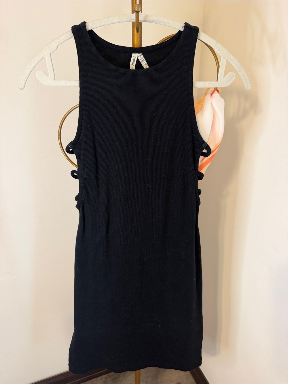 Sleeveless Black Knit Tank Dress - Brand MUDD
